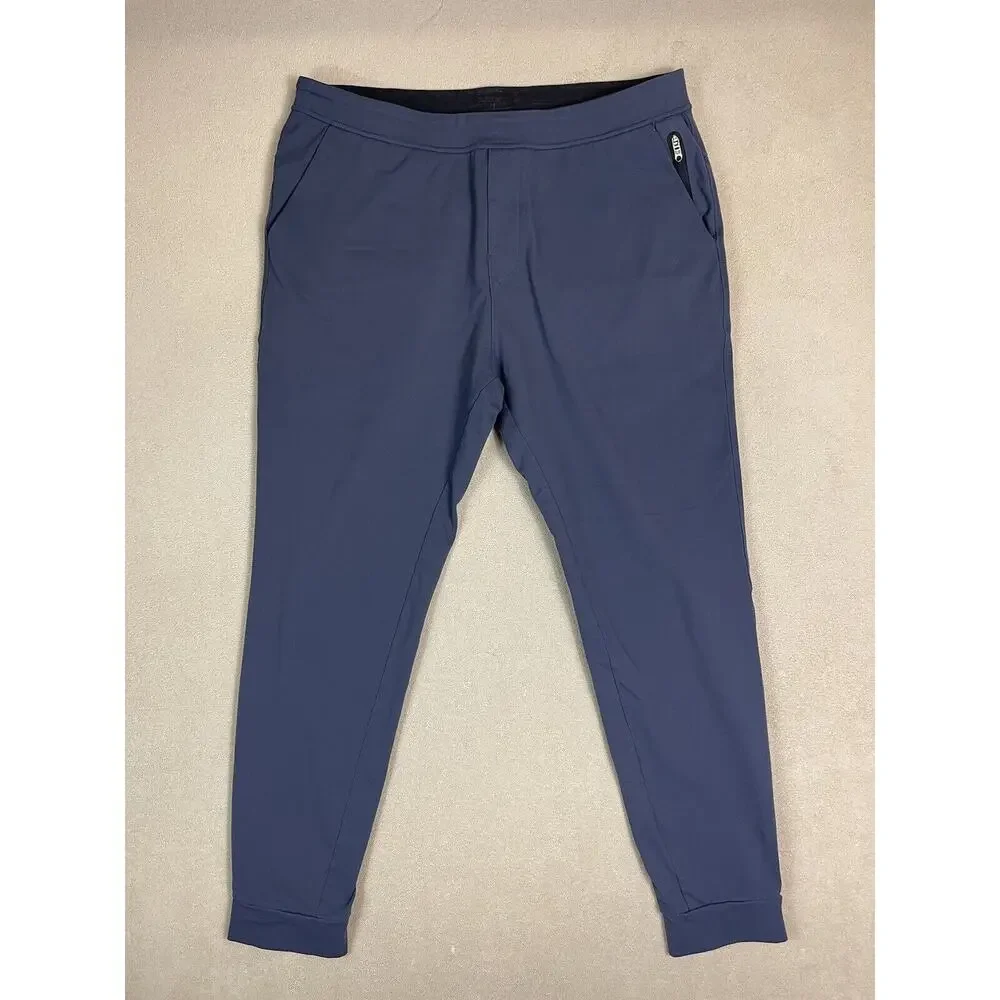 Public Rec Pants‎ Mens 38/34 Blue Jogger Sweatpants Pockets Tapered Adult